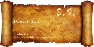 Dávid Ida névjegykártya