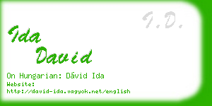 ida david business card
